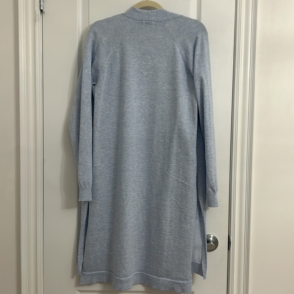 NWT Ellie light heather blue lightweight side slit open cardigan size L - Picture 6 of 6